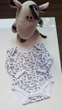 Baby Body/Strampler Junge/Mädchen Weiß Schrift Gr.56