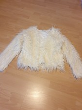 Gina TRICOT Kuschelige fell pelz  Kuscheljacke  bolero  Creme Gr.S 