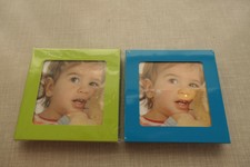 hama COLORI 2 Bilderrahmen grün NEU, blau gebraucht 7x7cm Foto Metall Dekoration