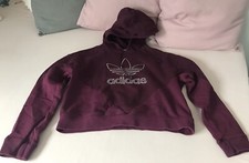 ADIDAS Pullover Hoodie Kapuzenpulli rot, burgunderrot, Gr. 34