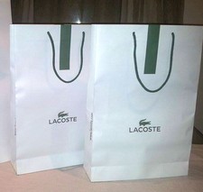 Lacoste Hart Papier Geschenk Tasche Big Weißbuch Shoppers Tragetasche