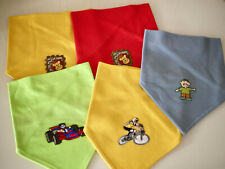 Kinder Halstuch/Dreieckstuch/JUNGS/100% BW, Motive:Rennauto, Löwe ua/ Wunschname