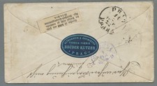 Bayern / Österreich GAU aus Prag 1873 mit Aufkleber von München - zurück #