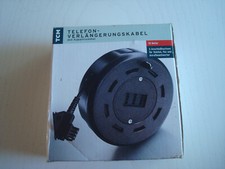 TCM Telefonverlängerungskabel mit praktischer Kabeltrommel 10 m Telefonkabel 