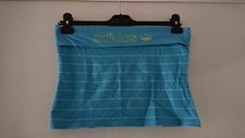 Adidas Retro Crop Top Shirt Bandeau Oberteil blau hellgrün Gr. 40