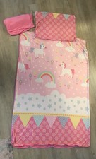 Bettwäsche Kinderbett Babybett Mädchen Einhorn Pink 3 Teile! Wie Neu!