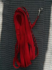 Hunde Schleppleine 15m, Rot, 1x Benutzt