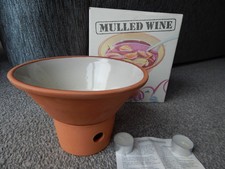 Terrakotta Glühwein Schüssel Kerze Teelicht Wärmer verpackt Neu MacDonald Kochgeschirr