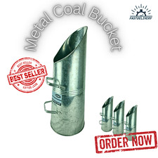 NEU Verzinkte Schwerlast Kohle Skuttle Eimer Metall Hod Kamin Skuttle