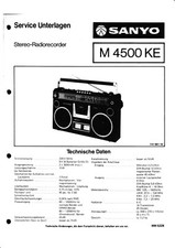 Service Manual-Anleitung für Sanyo M 4500 KE