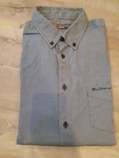 Ben Sherman Hemd Größe L blau weiße Polka dots retro Mod Mods Herbst/Winter