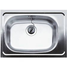 Einbauspüle Norm 32 cm x 43,5 cm mit Ventil Edelstahl B-Ware einwandfrei