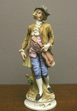 Antike Porzellan Figur - Lautenspieler - Vintage - Keramikfigur - für Sammler