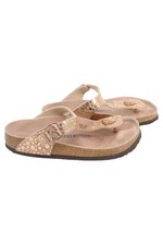 BIRKENSTOCK Pantoletten Damen roségold Gr. 38 Leder 