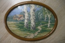 Stickbild Holzrahmen