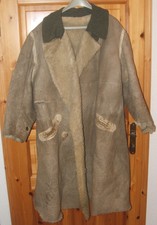 2.wk orig. Wehrmacht Winter-Mantel ,Schaffell mit grünem Uniform-Jacke-Kragen!!