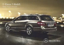 Mercedes E-Klasse T-Modell 212 Preisliste 2011 1.2.11 D price list prijslijst