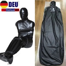 Kunstleder Fesselsack Bondage Schlafsack Fetisch Zwangsjacke Monohandschuh BDSM