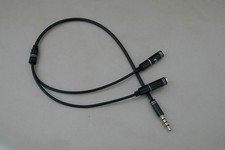 3,5mm Klinken Stecker, Audio Splitter AUX Y Adapter Headset Kopfhörer, Mikrofon 