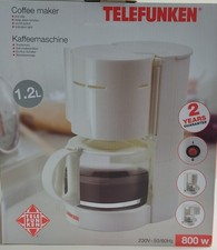 Kaffeemaschine Telefunken 1.2 Liter in Weiß 