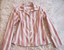 Hemd-Bluse 38 tailliert - NEU - Tom Tompson - Pink Rosa Naturweiß - gestreift