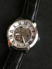 Rotary mechanische Automatik gs03095/21 Schwarz Lederarmband Skelett Reparatur