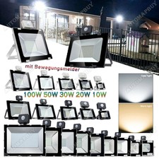 LED Fluter mit Bewegungsmelder Floodlight IP66 Strahler Flutlicht 10W - 100W