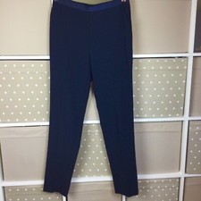 Hobbs Damenhose blau UK10 gefüttert kreppig smart gebraucht Taschen marineblau strukturiert