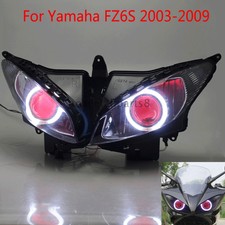 Motorrad Vor Montage Scheinwerfer mit Angel Eyes HID Für Yamaha FZ6S 2003-2009