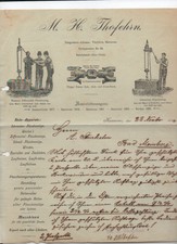 Hannover, dekorativer Brief,, "Thofehrn, Flaschenzüge,Kettenrollen",1894