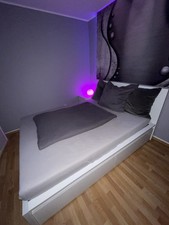 IKEA MALM Bett mit Lattenrost und 4 Schubkästen in weiß, 140x200 cm