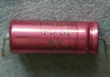 Tonfrequenz WEGO Elko 12 µF 35 / 100 V axial bipolar Frequenzweiche 