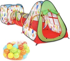 Milliard Pop Up Spielzelt mit Tunnel für Kinder Spielhaus/Ballpool B-WARE