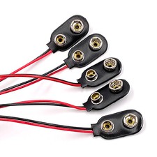 5x 9 Volt Batterieclip Block Batterie Clip Anschluss Kabel für 9V Stecker I-Form