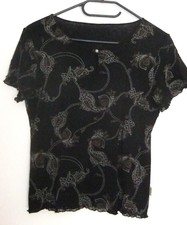 schönes Shirt doppellagig  schwarz Qiero  Gr 42/44 Abend tauglich