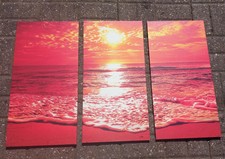 Wandbild Bild mit Sonnenuntergang 3 teilig