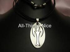 Frieden Schutzengel 35mm Stahl-Anhänger Andenken Halskette Schmuck