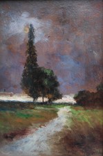 Müller-Kurzwelly, Konrad 1855-1914 Mondlandschaft mit Leuchtturm an der Ostsee