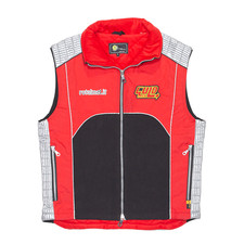 Vintage Righetti adelsrepublik Motorsport Go Kart rot 90s Nylon Shell Weste Herren S