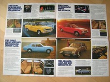 Prospekt Ford Capri II Consul Granada Coupe 2,0 2,3 3,0 Taunus Escort 1974 1975