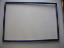 großer blauer Bilderrahmen, leer, ca. 73 x 53 cm, Holz