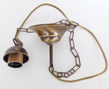 Lampen Fassung Metall Nostalgie Pendel E27 Kette u. Kabel Patina Vintage Shabby