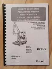 Ersatzteilliste / Stückliste / Teileliste für Kubota KX71-3 Minibagger
