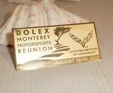 PLAKETTE Aufkleber ROLEX MONTEREY MOTORSPORT 60 Y. Corvette 2013 Jürgen Barth JB