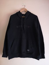 Vintage NIKE AIR schwarz darlegen, Baumwolle/Polyester Hoodie-Herren XL
