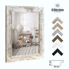 Bilderrahmen Orion Weiß Vintage Holz MDF Foto Poster Puzzle Rahmen Größe Wählbar
