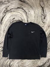 Nike Schwarz Pulli Pullover Sweatshirt Gr 2xl Herren Lange Ärmel Retro selten