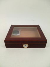 Angelo Humidor Truhe Glas Fenster Dunkelrot Zigarren Kiste Box B-Ware UVP 59€ 22