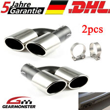 Auspuffblende Auspuff Endrohre Heck Duplex S Look für Audi A6 A7 C7 A4 B8 A5 Q5