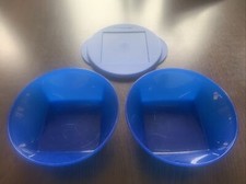 ‼️ Tupperware Mediterano Schüssel rund blau 600 ml Sonderedition 5537A-6 5538A-2